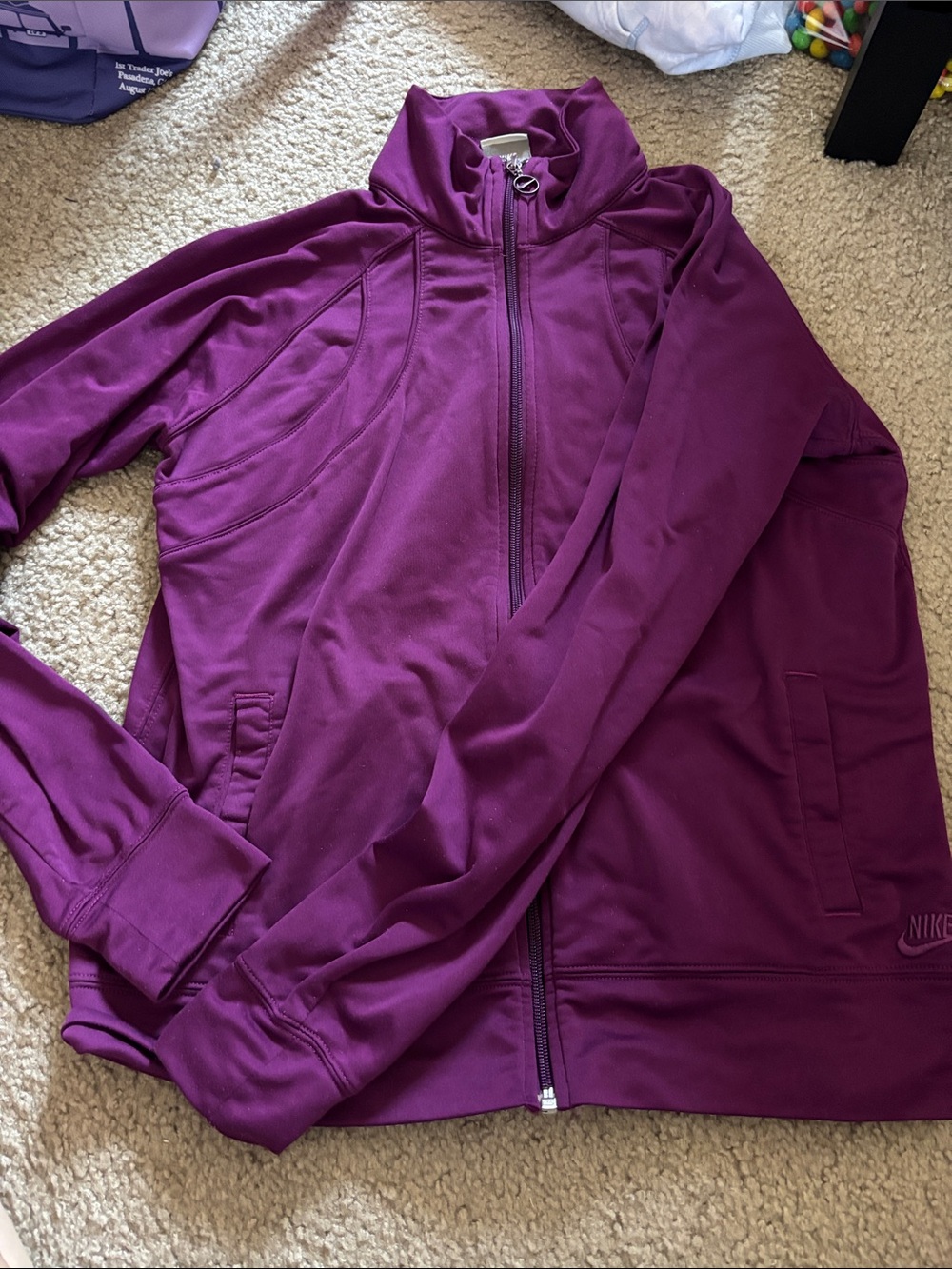 Nike kids large 12-14 yDeep Purple Full-Zip Bomber Jacket